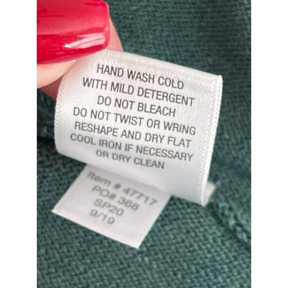 Ryllace Woman's Sz 1X Green Essence Drape Front Pocket Silk Blend Cardigan - Picture 6 of 9